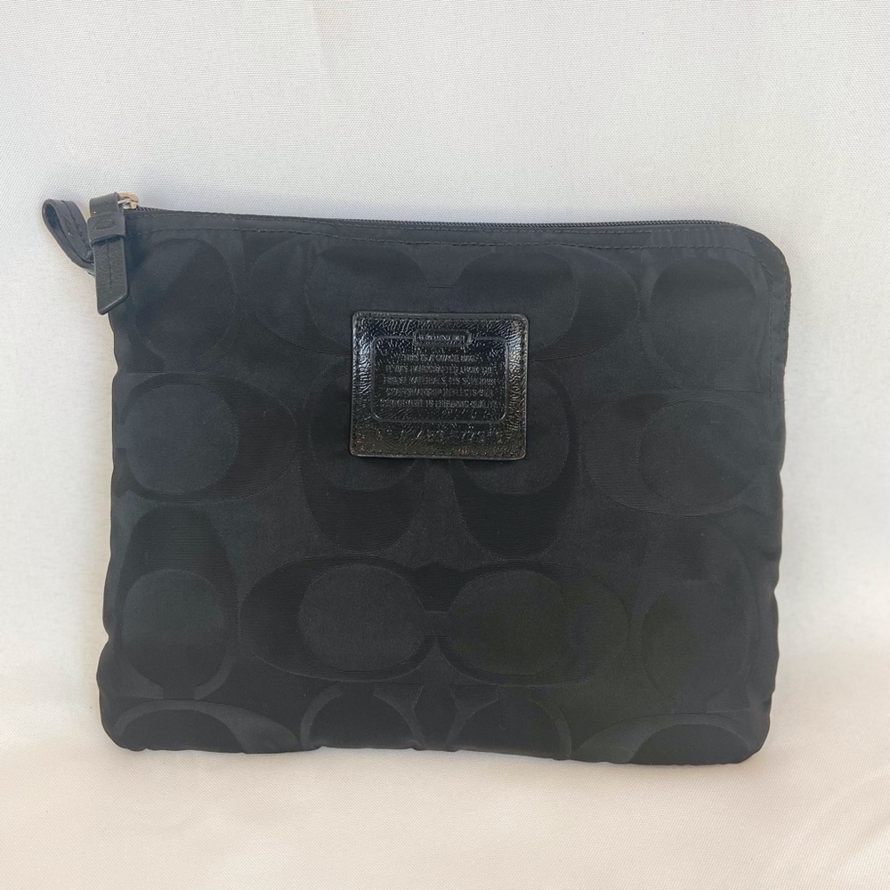 Coach Canvas/Leather Travel Tote Bag In Case